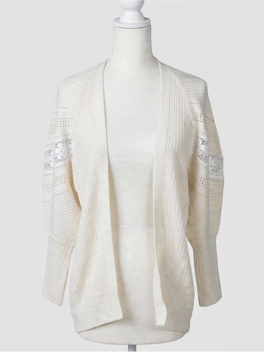 Open Front Cardigan in White